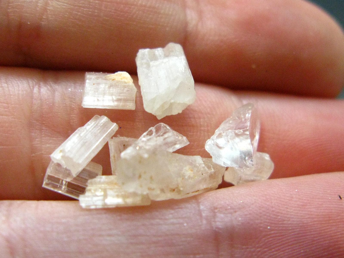 Lot of 10 Rare Hambergite Crystals From Madagascar - 6.95 Carats