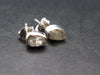 Gray Herderite Silver Stud Earrings from Africa - 0.6" - 1.0 Grams