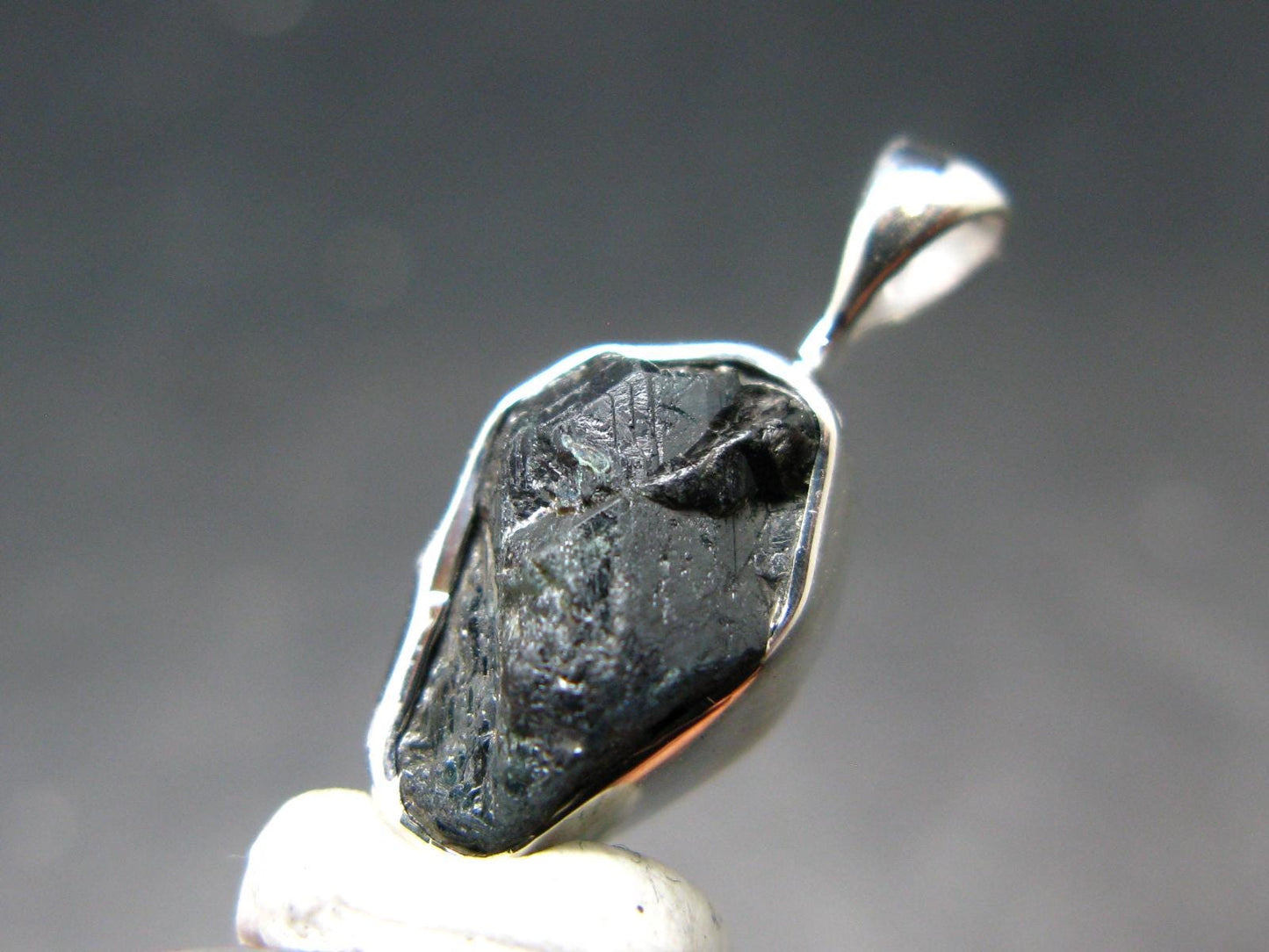 Alexandrite Chrysoberyl Crystal Silver Pendant From Brazil - 0.8" - 1.61 Grams