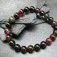Watermelon Bicolor Tourmaline Genuine Bracelet ~ 7 Inches ~ 9mm Round Beads