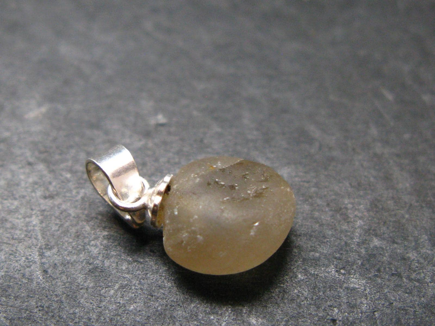Rare Herderite Crystal Silver Pendant from Brazil - 0.7" - 0.84 Grams