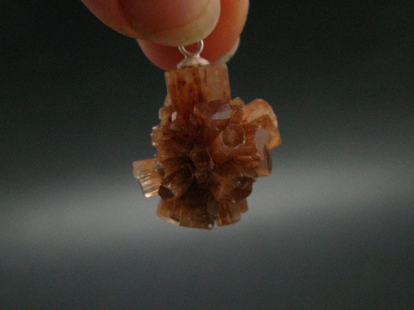 Terminated Aragonite Crystal Silver Pendant from Morocco - 1.1" - 4.73 Grams
