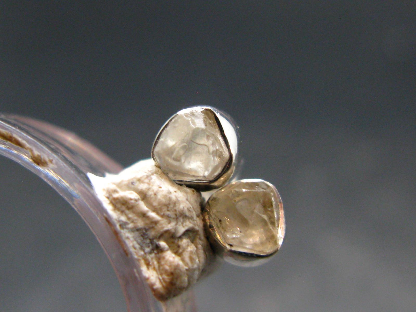Phenakite Phenacite Sterling Silver Stud Earrings from Nigeria - 1.00 Grams