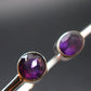 Natural Faceted Amethyst Bracelet 925 Sterling Silver - 7.5" - 4.0 Grams