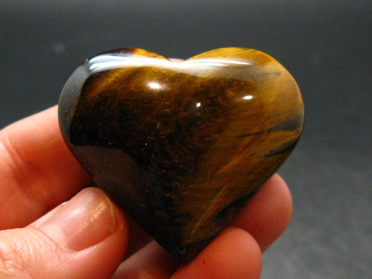 Tiger Eye Heart From Brazil - 1.5"