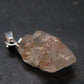 Rare Terminated Gemmy Nirvana (Pink Ice) Quartz Crystal Silver Pendant from the Himalayas - 0.8" - 1.5 Grams