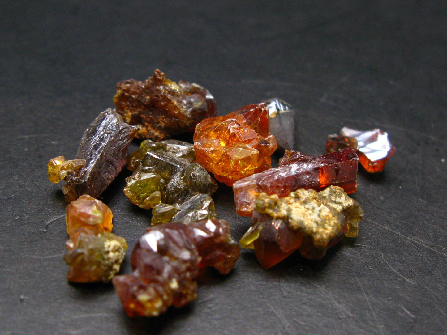 Rare Lot of 10 Zincite Crystals from Poland - 112.50 Carats