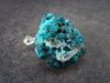 Emerald Copper!! Very Sharp Intense Emerald Green Dioptase Crystal Silver Pendant from Congo - 6.74 Grams - 1.0"