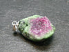 Ruby In Zoisite Silver Pendant from India - 1.1" - 6.46 Grams