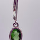 Green Helenite Drop Earrings in Sterling Silver – Oval Gemstone Dangles