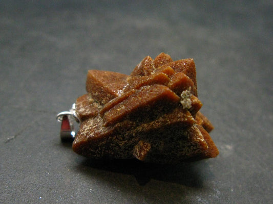 Rare Glendonite Crystal Silver Pendant from Russia - 1.2" - 8.16 Grams