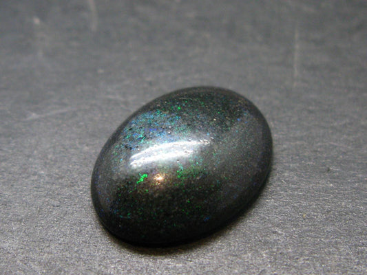 Fine Black Opal Cabochon from Australia - 0.7" - 2.08 Grams
