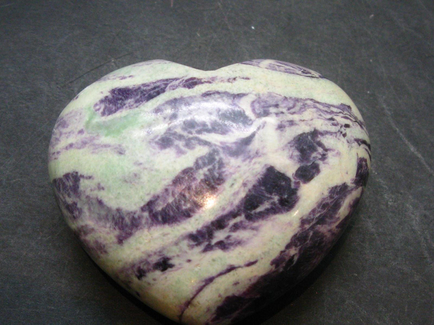 Very Rare Large Kammererite Chrome Clinochlore Heart From Turkey - 2.0" - 136.3 Grams