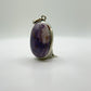 Tiffany Stone Pendant Purple Opal Fluorite Gemstone Silver Necklace Rare Natural Stone Jewelry Gift