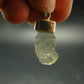 Gem Libyan Desert Glass Tektite Free Form Pendant Sterling Silver from Libya - 1.3" - 2.0 Grams