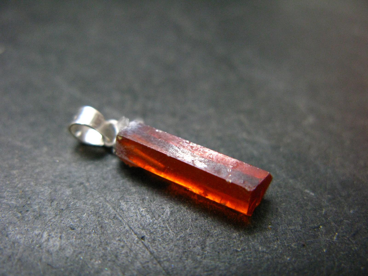 Zincite Zinkite Crystal 925 Silver Pendant From Poland - 0.9" - 1.46 Grams