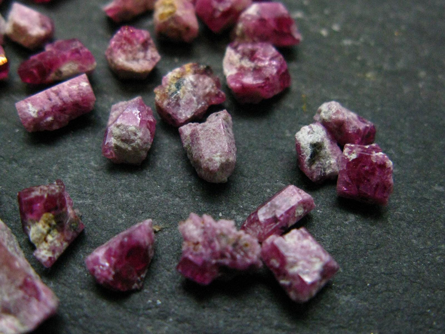 Nice Lot of 36 Bixbite Red Emerald Beryl Crystals From Utah USA - 18.67 Carats