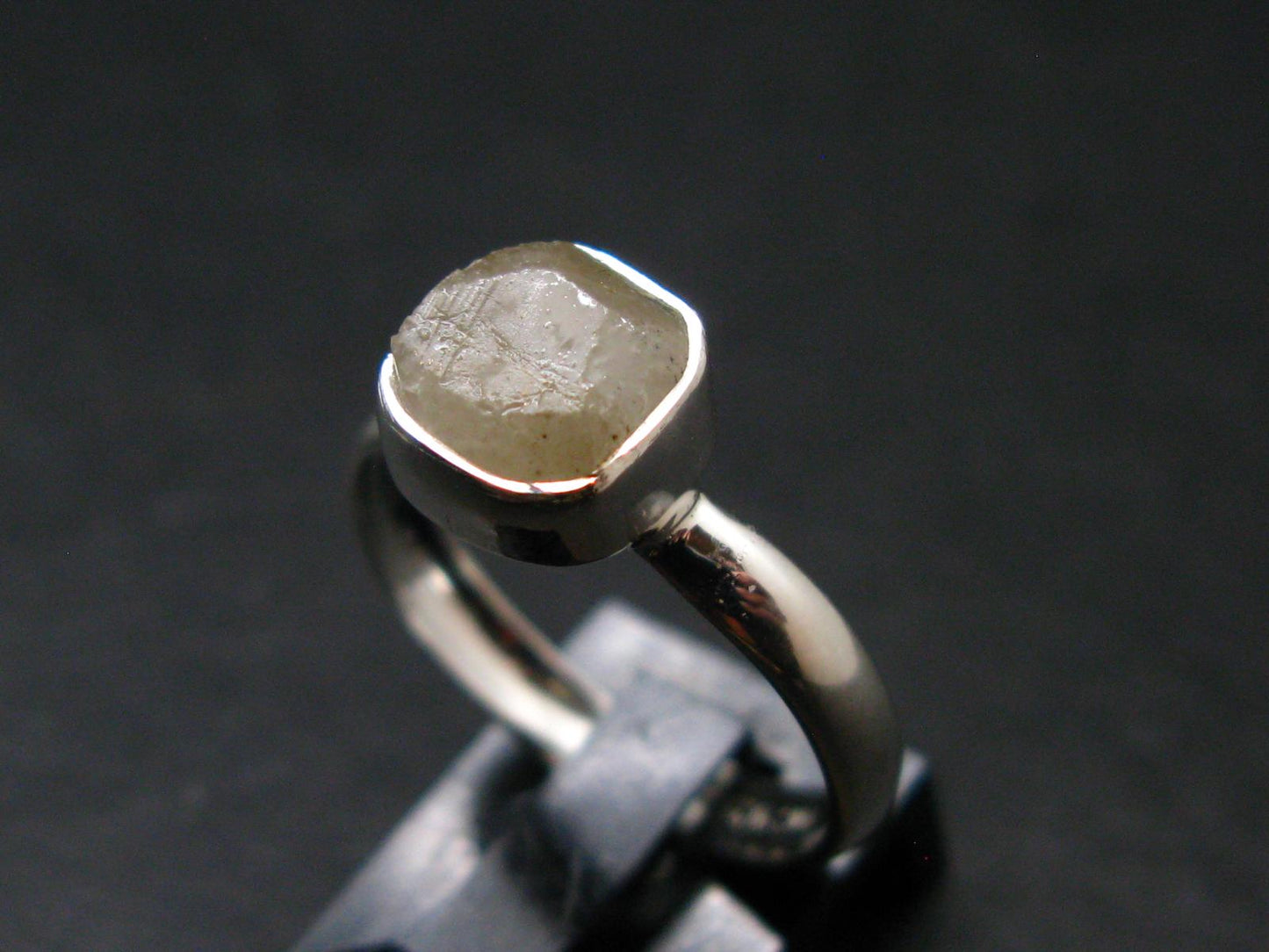 Phenakite Phenacite Crystal Silver Ring From Nigeria - Size 7 - 1.98 Grams