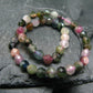 Watermelon Tourmaline Genuine Bracelet ~ 7 Inches ~ 4mm Facetted Stones