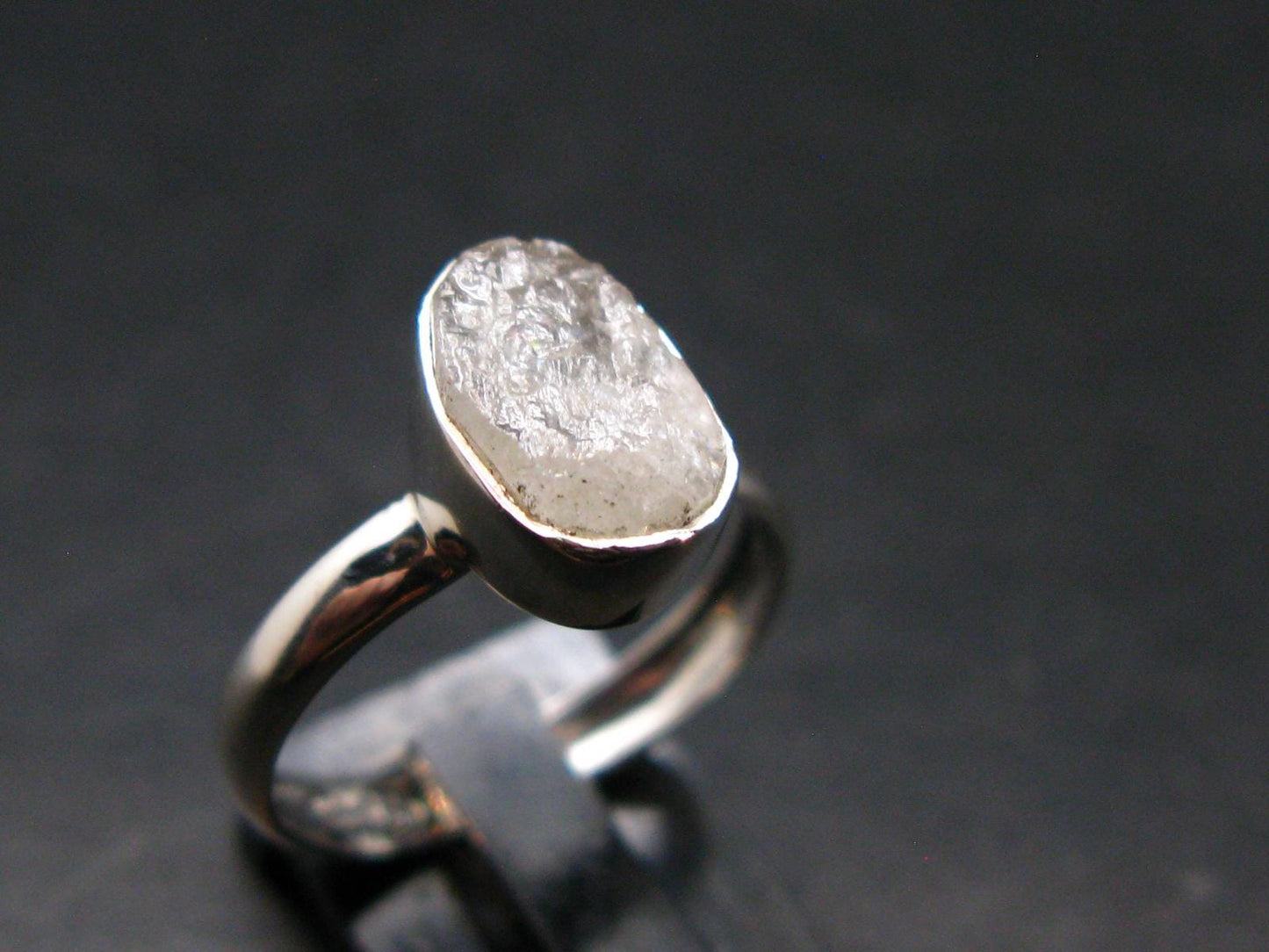 Natrolite Silver Ring From Russia - 1.96 Grams - Size 7