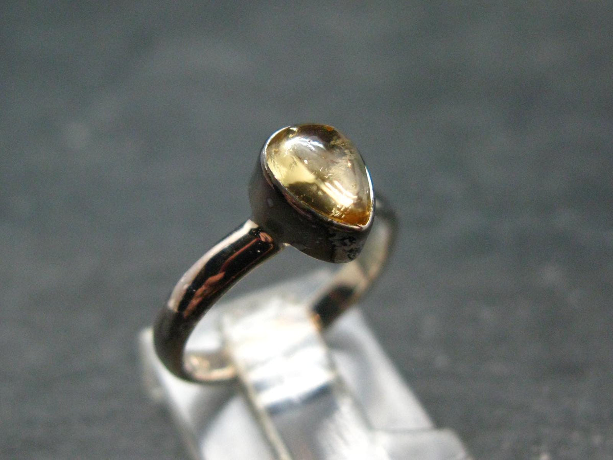 Fabulous Untreated Faceted Gem Imperial Topaz 925 Silver Ring from Brazil - Size 5 - 2.35 Grams