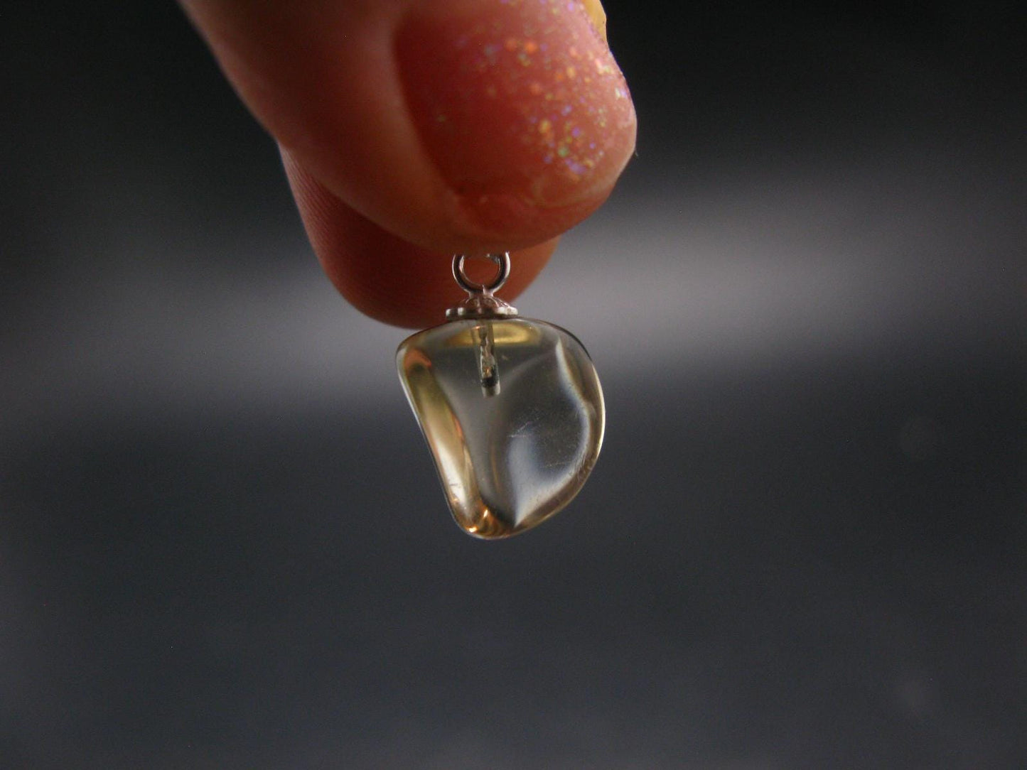 Bytownite Golden Labradorite Silver Pendant From Mexico - 0.6"