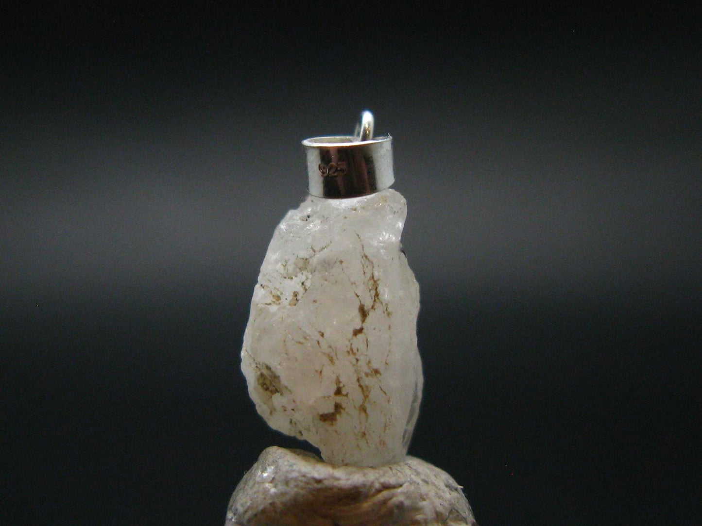 Phenakite Phenacite Silver Pendant from Nigeria - 0.8 Inches - 1.83 Grams