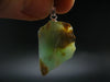 Andean Opal!! Natural Raw Greenish-Blue Opal Silver Pendant from Peru - 1.1" - 3.72 Grams