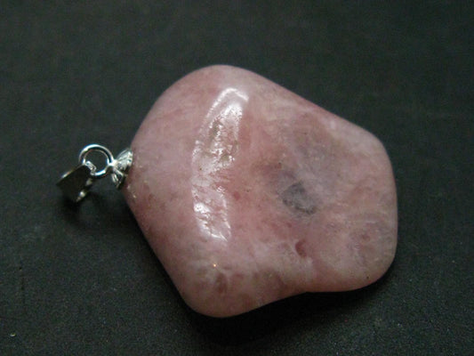 Pink Petalite Silver Pendant from Canada - 1.2" - 5.98 Grams