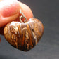 Very Rare Heart Boulder Opal Sterling Silver Pendant Necklace From Australia - 1.1" - 7.33 Grams