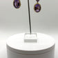 Bold Amethyst Statement Earrings – Double Drop Gold Plated with Pavé Halo - Weight 20.34 Grams