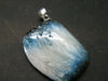 Blue Ice Glacierite Silver Pendant from Indonesia - 1.3" - 6.35 Grams