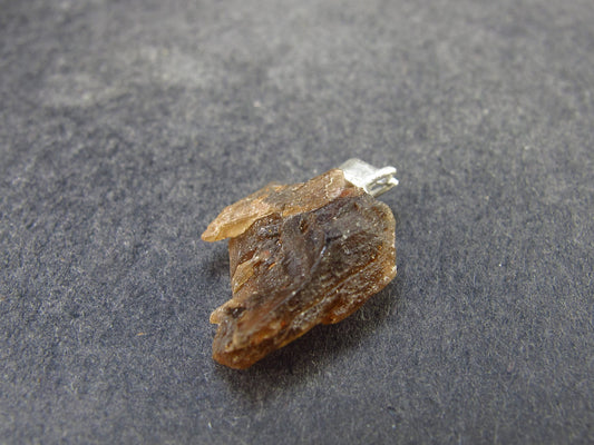 Rare Enstatite Crystal 925 Silver Pendant From Tanzania - 0.8" - 1.61 Grams
