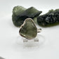 Elegant Raw Moldavite Ring in Sterling Silver – Cosmic Green Beauty - Size 8.5