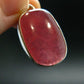 Rare Rhodochrosite Sterling Silver Pendant From Argentina - 1.2" - 5.80 Grams