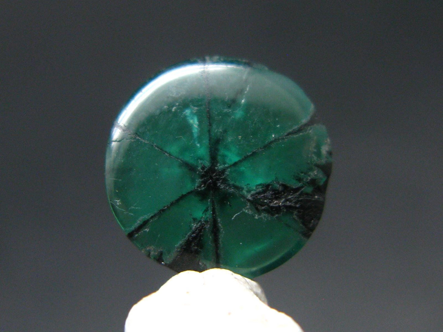 Beautiful Rare Gem Trapiche Emerald From Colombia - 3.12 Carats - 9.5x9.5mm
