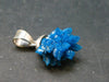 Cavansite Crystal Pendant In Sterling Silver From India - 1.0"