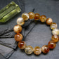 Citrine Genuine Bracelet ~ 7 Inches ~ 12mm Round Beads