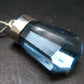 Blue Topaz Sterling Silver Pendant From Brazil - 1.6" - 13.07 Grams