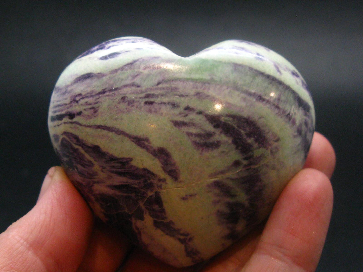 Very Rare Large Kammererite Chrome Clinochlore Heart From Turkey - 2.0" - 136.3 Grams