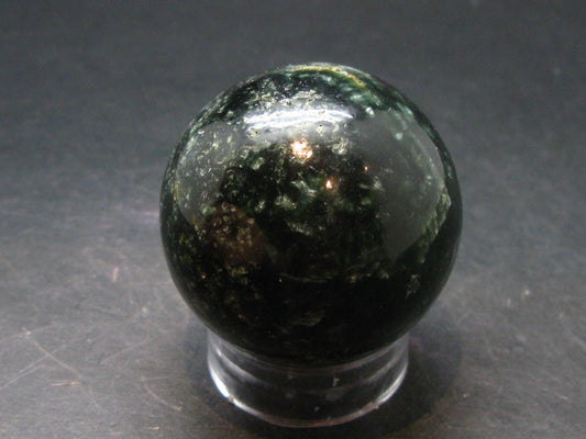 Nice Polished Seraphinite Clinochlore Sphere From Russia - 1.7"