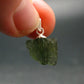 Moldavite Tektite Silver Pendant from Czech Republic - 0.7" - 0.92 Grams