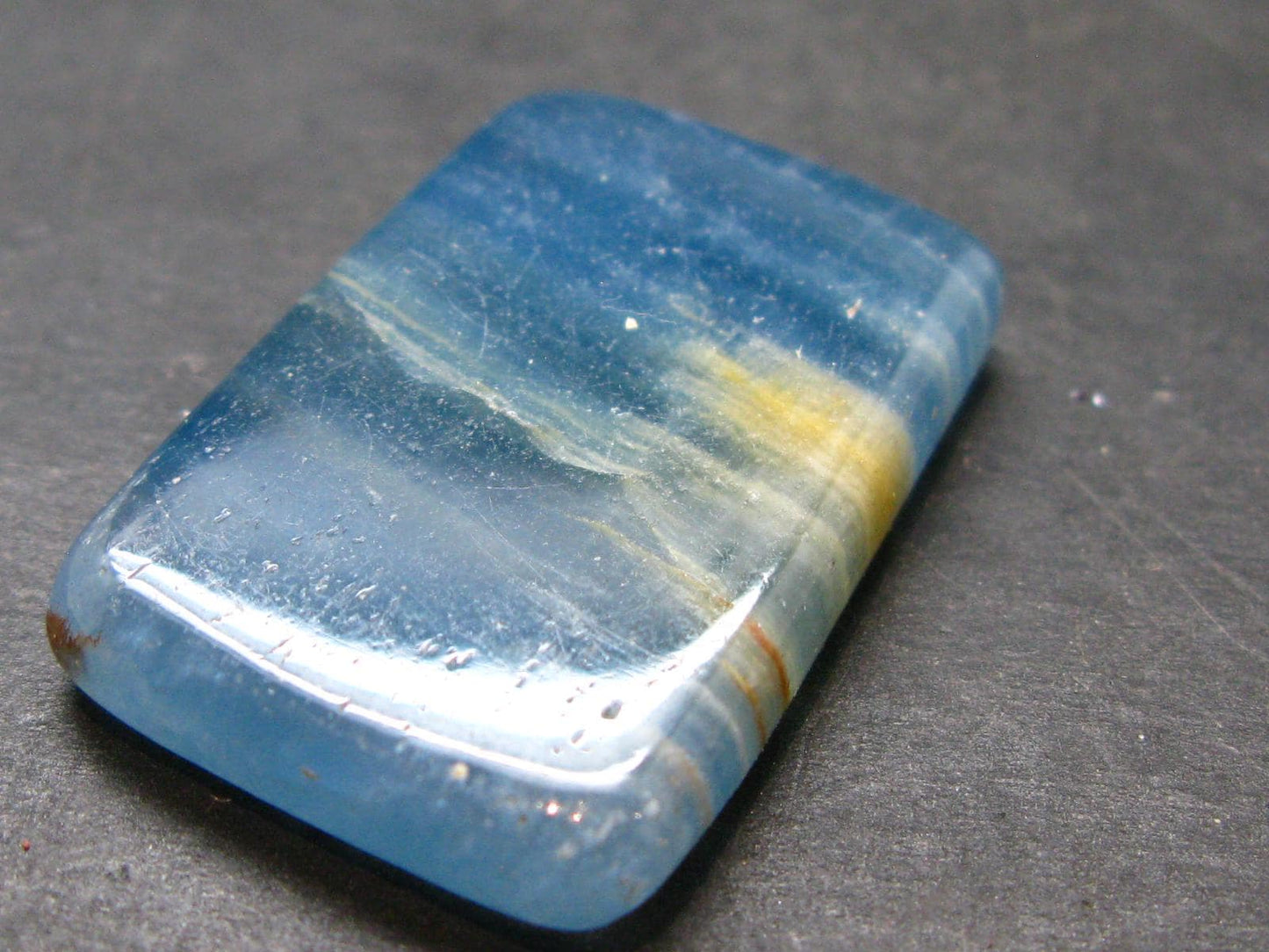 Nice Lemurian Aquatine Blue Calcite Tumbled From Argentina - 1.3" - 11.34 Grams