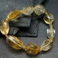 Citrine Genuine Bracelet ~ 7 Inches ~ 16mm Facetted Beads