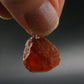Gem Spessartine Spessartite Orange Garnet Pendant in SS From Tanzania - 0.8" - 5.36 Grams