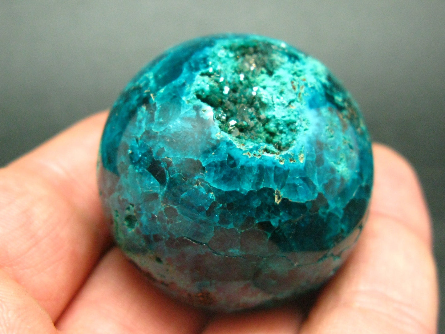 Very Rare 100% Pure Dioptase Sphere Ball from Congo - 1.6"