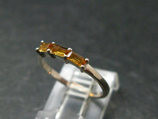Citrine Sterling Silver Ring - Size 7 - 1.40 Grams