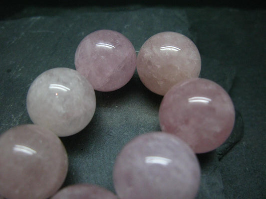 AAA Grade Morganite Genuine Bracelet ~ 7 Inches ~ 20mm Round Beads