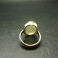 Natural Gem Raw Libyan Desert Glass Tektite Sterling Silver Ring from Libya - Size 9 - 8.9 Grams