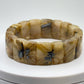Golden Rutilated Quartz Tile Bracelet – Natural Crystal Statement Jewelry